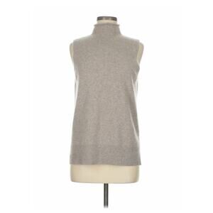 Nova Kashmir Fine Cashmere Sleeveless Mockneck Sweater Vest OS (small/medium)